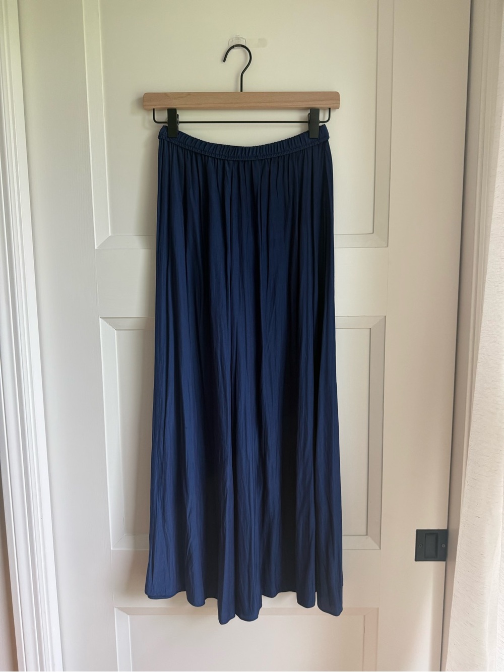 Gerard Darel Navy Maxi Skirt with Gathered Waist